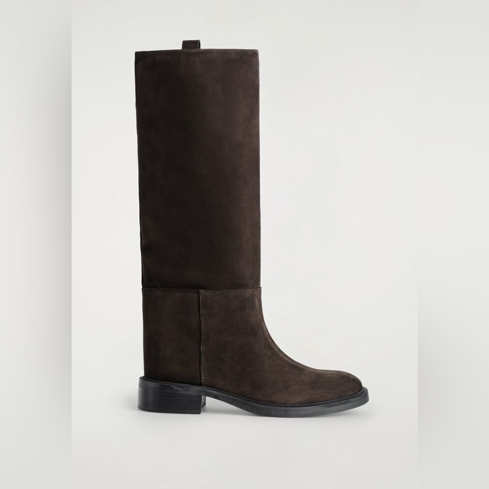 COS SUEDE RIDING BOOTS in Chocolate brown - Picture 6 of 16